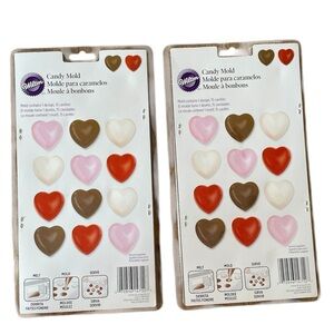 Valentine Wilton Hearts Candy Mold, #2115-1712 - Melt Mold Love Lot of 2 New
